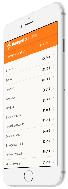 Budget Launcher budget screen
